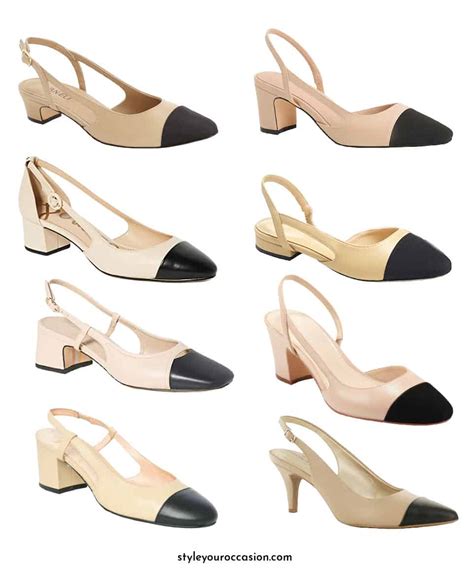 chanel cap toe slingback dupe|chanel slingpumps.